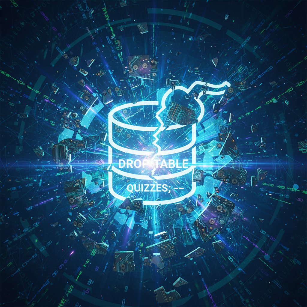 '; DROP TABLE quizzes; --